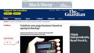 Vodafone axes pager business 'based on ageing technology ...