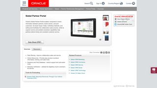 Siebel Partner Portal | Applications | Oracle
