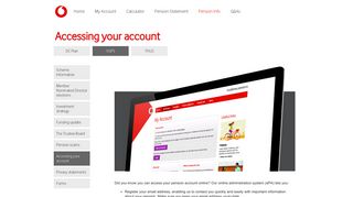 Accessing your account - Vodafone Pensions
