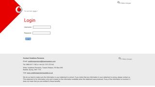 Site - Admin - Vodafone login - Vodafone Pensions