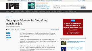 Kelly quits Mercers for Vodafone pensions job | News | IPE