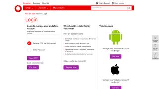 Vodafone India - Login