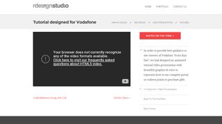 Tutorial designed for Vodafone | Graphic and Web Development | Best ...