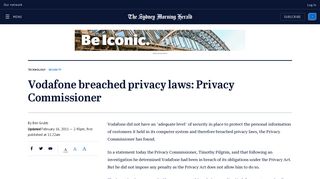Vodafone breached privacy laws: Privacy Commissioner