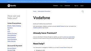 Vodafone - Spotify