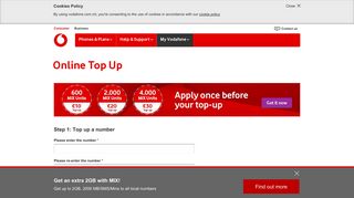 My Vodafone - Online Top Up - Vodafone Malta