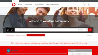 Login failure problem with my account - Community home - Vodafone ...