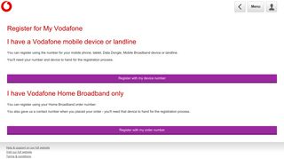 Registration - Vodafone