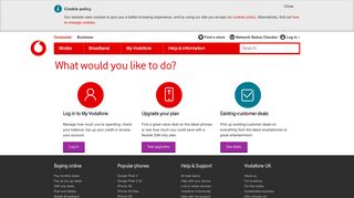 What would you like to do? - Vodafone
