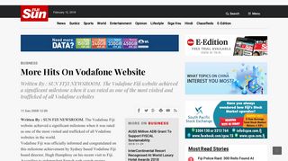 More hits on Vodafone website | Fiji Sun