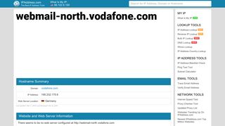 Vodafone Webmail-North: webmail-north.vodafone.com