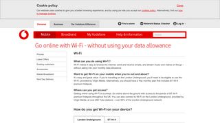 Use Wi-Fi to go online on your Vodafone mobile