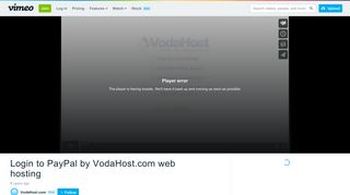 Login to PayPal by VodaHost.com web hosting on Vimeo