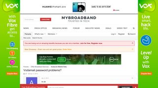 Vodamail password problems? | MyBroadband