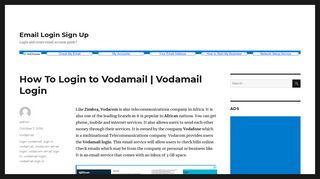 How To Login to Vodamail | Vodamail Login - Email Login Sign Up