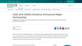 Vodi and Viettel America Announce Major Partnership - PR Newswire