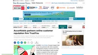 AccorHotels partners online customer reputation firm TrustYou - The ...