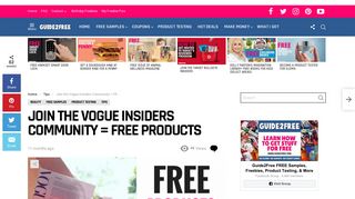 Join the Vogue Insiders Community = FREE Products • Guide2Free ...