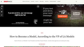 How to Become a Model, According to the VP of LA ... - Teen Vogue