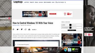 How to Control Windows 10 With Your Voice - Laptop Mag