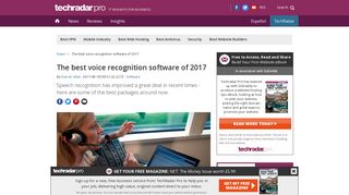 The best voice recognition software of 2017 | TechRadar