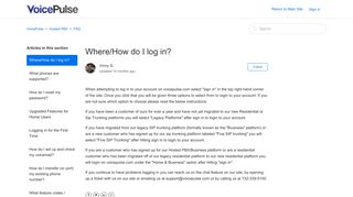 Where/How do I log in? – VoicePulse
