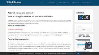 Asterisk voicepulse connect - VoIP-Info