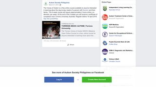 The Voices of Autism is a free online... - Autism Society Philippines ...