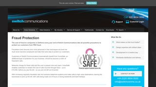 VoiceSafe | Fraud Protection | Switch Comms