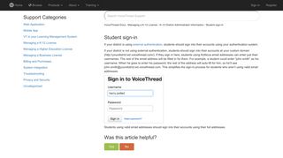 Student sign-in – VoiceThread