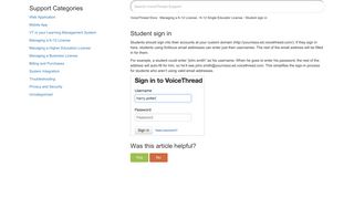Student sign in – VoiceThread