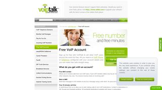 Free VoIP Account Signup - VoIPtalk