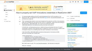 How to properly set VoIP Innovations credentials in RestComm AMI ...
