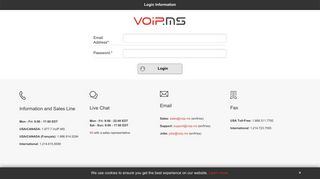 Login Information - VoIP.ms