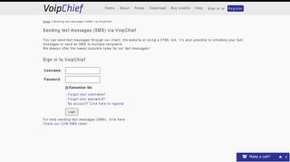 Sending text messages (SMS) - VoipChief | High quality, low calling ...