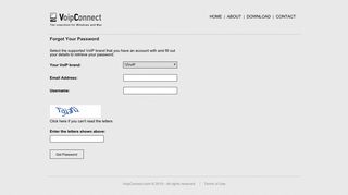 Forgot Your Password - VoipConnect