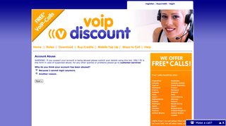 Account Abuse - VoipDiscount | Free Calls and SMS
