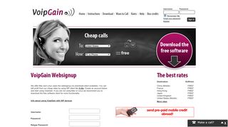signup - VoipGain | For the cheapest international calls