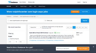 Www voipinfocenter com login aspx Jobs, Employment | Freelancer