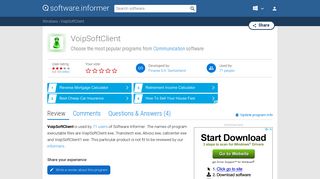 VoipSoftClient software and downloads (VoipSoftClient.exe)