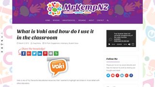 What is Voki and how do I use it in the classroom – Mr Kemp NZ