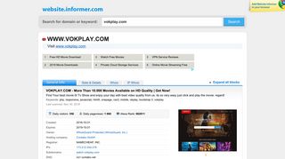 vokplay.com at WI. VOKPLAY.COM - More Than 10.000 Movies ...