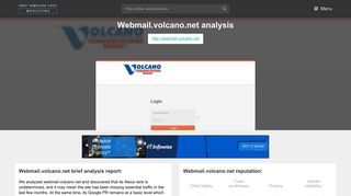 Webmail Volcano. Volcano Communications Group - Login Page