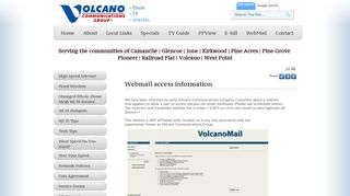 Volcano Webmail access - Volcano Communications Group