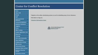 Volgistics Sign-In - Center for Conflict Resolution