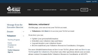 Community Action : How to Help : Volunteer : VicNet Volunteer Sign-in