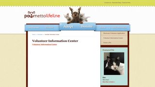 Volunteer Information Center - PawmettoLifeLine.org