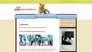 Volunteer - PawmettoLifeLine.org
