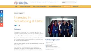 Volunteer - William Osler Health System