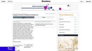 Volksbank Kirchhellen eG: Private Company Information - Bloomberg
